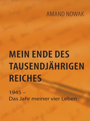 cover image of Mein Ende des tausendjährigen Reiches